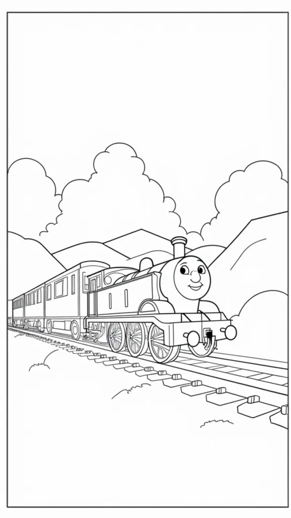 Thomas le moteur du réservoir coloriage gratuit